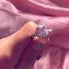 Superbe bijoux de luxe de haute qualité en argent sterling 925 saphir rose CZ diamant pierres précieuses éternité fête femmes bague de mariage 2933906