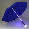 Luminous reta Rod chuvas criativa LED ensolarado chuvoso Guarda-chuva Multi Color Novo frete grátis WB2215