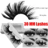 30mm norek rzęsy 100% miękkie norek włosy fałszywe rzęsy 3D / 5D Wispy Fluffy Lash Makeup Tools Multi warstwy Duża dramatyczna objętość Ręcznie robione rzęsy