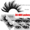 30mm nertsen wimpers 100% zachte nertsen haar valse wimpers 3D / 5D wispy pluizige lash make-up gereedschap multi lagen grote dramatische volume handgemaakte wimper