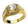 Gold Diamond Ring Band Rings Crystal Rings Rings Mulheres homens Hip Hop Jewelry Gift Will and Sandy