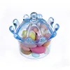 Candy Box Bag Chocolate Presente Plástico para festa de casamento Decoração de decoração DIY Favor Coroa do chá de bebê Clear9238379