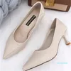 Hot Sale-Spring Mulheres Designers Escritório Carreira Pointed Toe Salto Alto PU Bombas Shoes