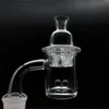 100% Quartz Banger med cyklon Spinning Carb Cap och 2 TERP Pearl Domeless Nail Bucket för glasvatten Bongs DAB Rig Drop Shiping