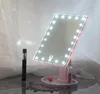 16 Lights Led Makeup Mirror Touch Screen Makeup Mirrors 180 Degree Rotation USB Charge Cosmetic Mirror Portable Folding Mirrors GGA3133-1