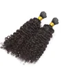 Mongolian Bulk Hair Afro Kinky Curly Bulks For Braiding Human Hair Extensions