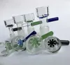 DHL Free wholesale slide glass bowls 10mm 14mm 18mm with snowflake filter bowl for Glass Bongs and Ash Catcher Glass smoking Bowl