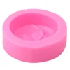 Strumenti per torte Stampo rosa Forma rotonda Facce di sole e luna Silicone fai da te fondente al cioccolato Sapone Decorazione Kithen Strumento di cottura1