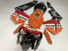 Injektionsfeoking Body Kit för Honda CBR600RR F5 05 06 CBR 600 RR CBR600 RR 2005 2006 Red Orange Fairings Bodywork GS05