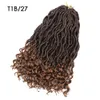 18 '' Crochet Tresses Synthétiques Déesse Locs Résistant À La Chaleur Crochet Extensions De Cheveux 24 brins/paquet Bohème serrures