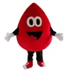 2019 Factory Hot New Red Blood Drop Cartoon Character Fancy Dress Carnival Costume Anime Kits Mascot Ems Frakt