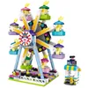 LOZ Building Block Model Developmental Toy, DIY Playground Park, Ferris Wheel, Merry-go-round, for Kid Birthday Party Christmas Girl Gift