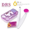 6in1 mikronedle Derma Roller Kit Titanium dermaroller Micro nål ansiktsrulle för ögon ansikte kroppsbehandling ansiktsbehållare