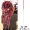 合成ヘアエクステンデントストランドかぎ針編み合成手作りドレッドロックヘアエクステンションパッション52色編み髪総合ナチュラル