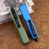 Mini knife high-tech automatic knife D2 blade aviation aluminum handle double-action tactical breaker outdoor camping pocket EDC tool