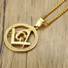 Men ketting masonisch hangende roestvrijstalen mode ketting gouden ketting hiphop kristallen sieraden op de nek hele15786358