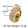 personalized Gold & White Gold Bling Diamond Lovers Iced Out Finger Ring Band Cubic Zirconia Hip Hop Wedding Engagement Rings For Couples