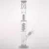 38cm downstwm skålfog 18.8mm Vit Hookahs Spiral Percolators Hookahs DAB Riggar Två Funktion Bongs Vattenrör