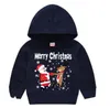 디자이너 의류 키즈 크리스마스 후드 만화 인쇄 코트 캐주얼 패션 스웨터 긴 소매 재킷 착실히 보내다 풀오버 AYP6282 탑