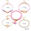 Böhmen Pineapple Heart Armband för kvinnor Handgjorda Weave Rosa Pärlor Strand Armband Pulseras Mujer Tassel Smycken Gåvor