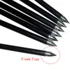 12PCS / parts 31.5 "30" 29 "28" Bågskytte Hunter Nocks Fletched Steel Fiberglass Pilar för Sammansatt Recurve Bow Arrow Shooting Target Practice