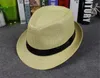 2019 Mode Mannen Dames Straw Hoeden Zachte Fedora Panama Hoeden Outdoor Stingy Brim Caps 8 Kleuren