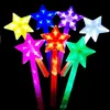 LED Fivepointed Star Glow Stick يجب أن تدعم FluorScent Night LED Glow Toy Glow Gift Gift Concert Magic Wand