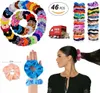 Scrunchies Włosy Aksamitne Elastyczne Włosy Krawaty Scrunchy Bands Opaski Liny Prezenty 46 sztuk