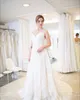 A Line Dreamy Wedding Dresses Applique Tulle Spaghetti Wedding Dresses Sweep Length Bridal Gowns Vestidos De Novia