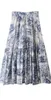 Runway Design Long Maxi Skirts Womens 2019 Summer New Ink totem forest animals Print Ruffled Pleated Skirts jupe femme