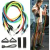 11pcs / set Pull Rope Fitness Exercices Bandes de résistance Tubes en latex Pédale Excerciser Body Training Entraînement Élastique Yoga Band Favoris RRA3117