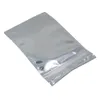 7x13cm folha de alumínio translúcido Food Grade embalagem Pouch Zip rasgo Entalhes Mylar Foil reutilizável Embalagem Bag para 850pcs casca rija