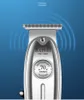 Kemei Professional Hair Trimmer Full Body Metal Metall Carbon Steel Blade Clipper USB充電335Kを押す彫刻に適している