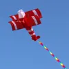 Ny högkvalitativ 3D röd Plane Kites Sports Beach med drakehandtag Enkel linje Lätt att flyga barndrake