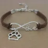 Hundepfoten, beste Freunde, Herz, Einhorn, Tier, Unendlichkeit, Liebe, Charm-Armbänder, Silberschmuck, Damen, Herren, Mädchen, Jungen, Unisex, Geschenk, 20 Farben