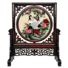 DHL Vintage Chinese Decorations for Home Living Room Ornaments Table Decor Handwork Silk Embroidery Patterns Wenge Frame Wedd5491202