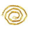 Hiphop gepersonaliseerde ketting 18K geel goud gevuld touw geometrische stijl aangepaste ketting ketting voor heren247P