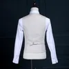 Tre Piece Business Formal Män Passar Notched Lapel One Button Custom Made Bröllop Groom Tuxedos (Jacka + Byxor + Vest)
