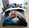 Ensemble de literie à cheval 3D volant avec taie d'oreiller Twin Full Queen King Size 2PCS3PCS7135730