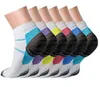 Compression Socks 15-20 mmHg is Best Athletic & Medical for Men Women Running Flight Travel Nurses Cotton Ankle Socks S/M L/XL