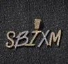Collier personnalisé avec pendentif en lettres cursives A Z pour hommes et femmes, cadeaux en zircone cubique, collier Hip Hop, bijoux 6470323