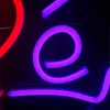 21 '' Cafe Sign Dörrdekoration Bar Public Places Purple Neon Light 12 V Super ljusa grossist