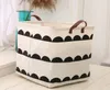 INS foldable storage bucket top waterproof bathroom dirty clothes laundry storage box cotton and linen children's toy storage bag