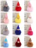 Sleeping Baby Doll Keychain Pompom Rabbit Fur Ball Car Key Chain Keyring Women Holder Bag Pendant Charm Accessory Jewelry Gift