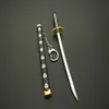 Roronoa Zoro Sword Keychain For Women Men Buckle Toolholder Scabbard Katana Sabre Car Keyrings Gift Key Chains