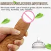 Dopamonkey réaliste en silicone Dildo Double couche liquide Silicone Aspiration cutanée Pennis Penis Toys for Woman Masturbation MX2365512