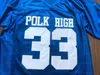 Verschiffen von US Al Bundy # 33 Polk High Married With Children Men Film Football Jersey All genähtes Blau S-3XL High Quality