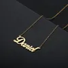 Nom de police d'art personnalisée avec une chaîne diamant cubaine Heavy for Men Women Femmes Gold Silver Rosegold Color Jewelry5688249