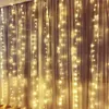 ضوء الديكور الزفاف أدت سلسلة الستار جنية ضوء لمبة 300 عيد الميلاد عيد الميلاد المنزل زفاف حديقة الديكور حزب