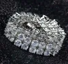 Gros- bracelet en or plaqué hommes Charm Bracelets diamant Simulé Glacé Chaînes bling strass Hip Hop bijoux pour hommes charmes jewerly